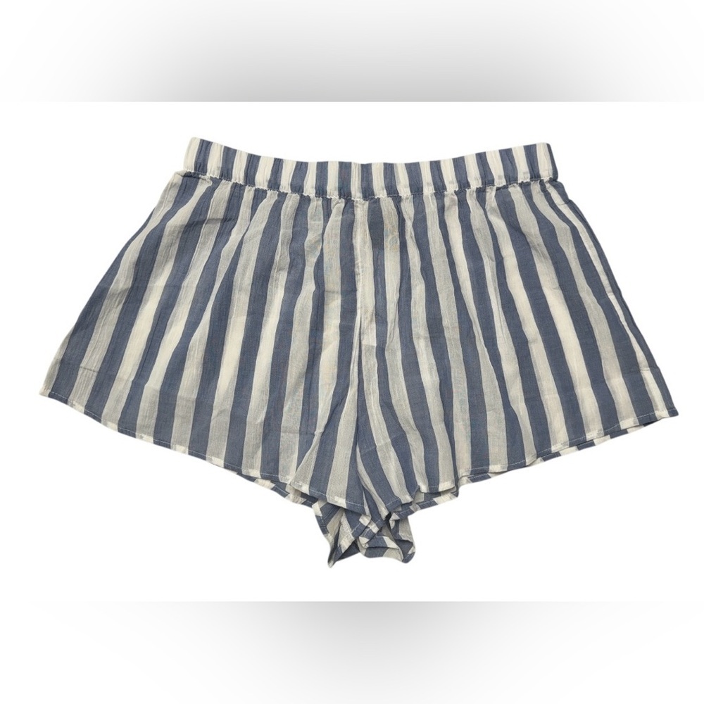 H&M COTTON BEACH SHORTS blue and white striped - Picture 4 of 9